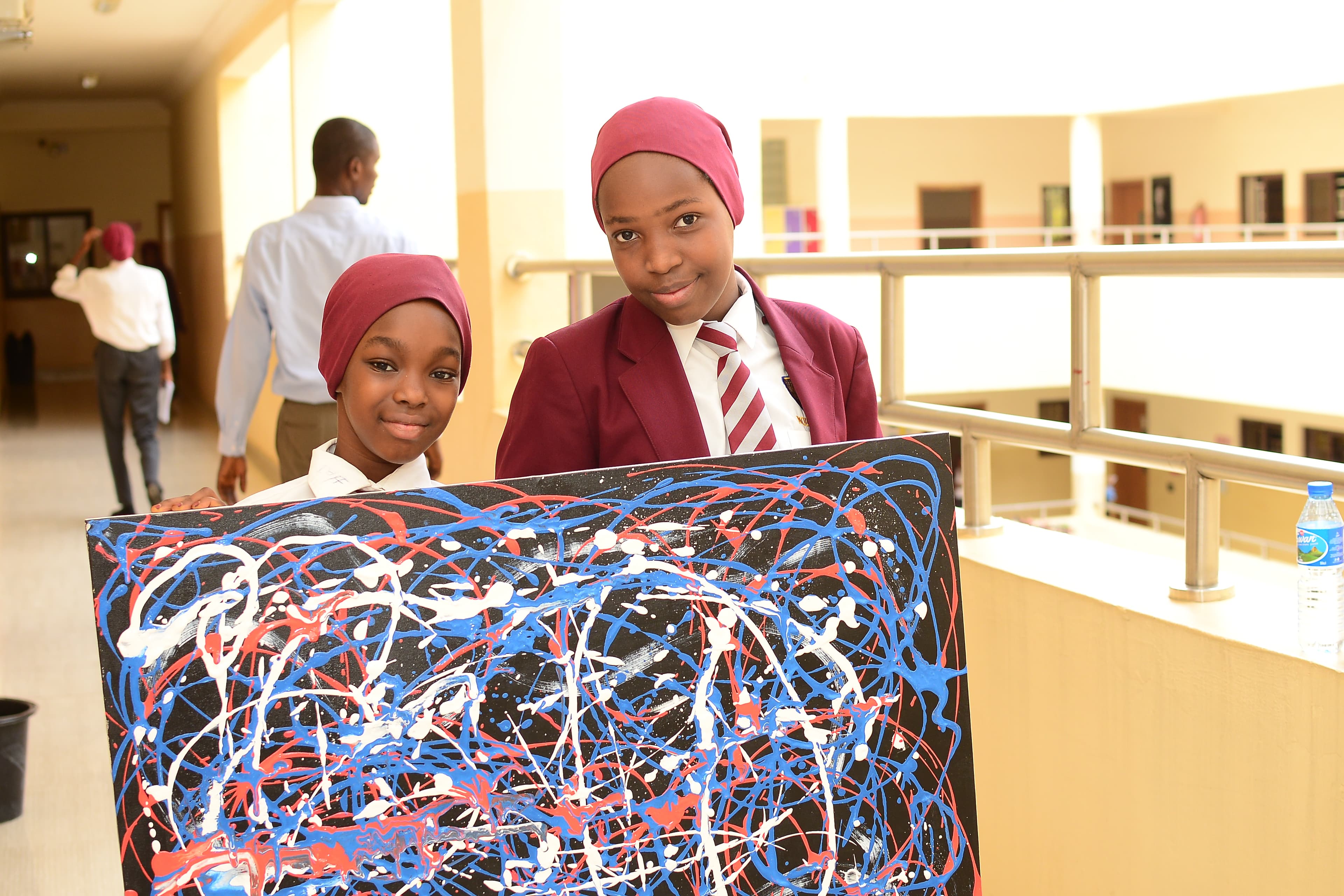Students creating art in the studio