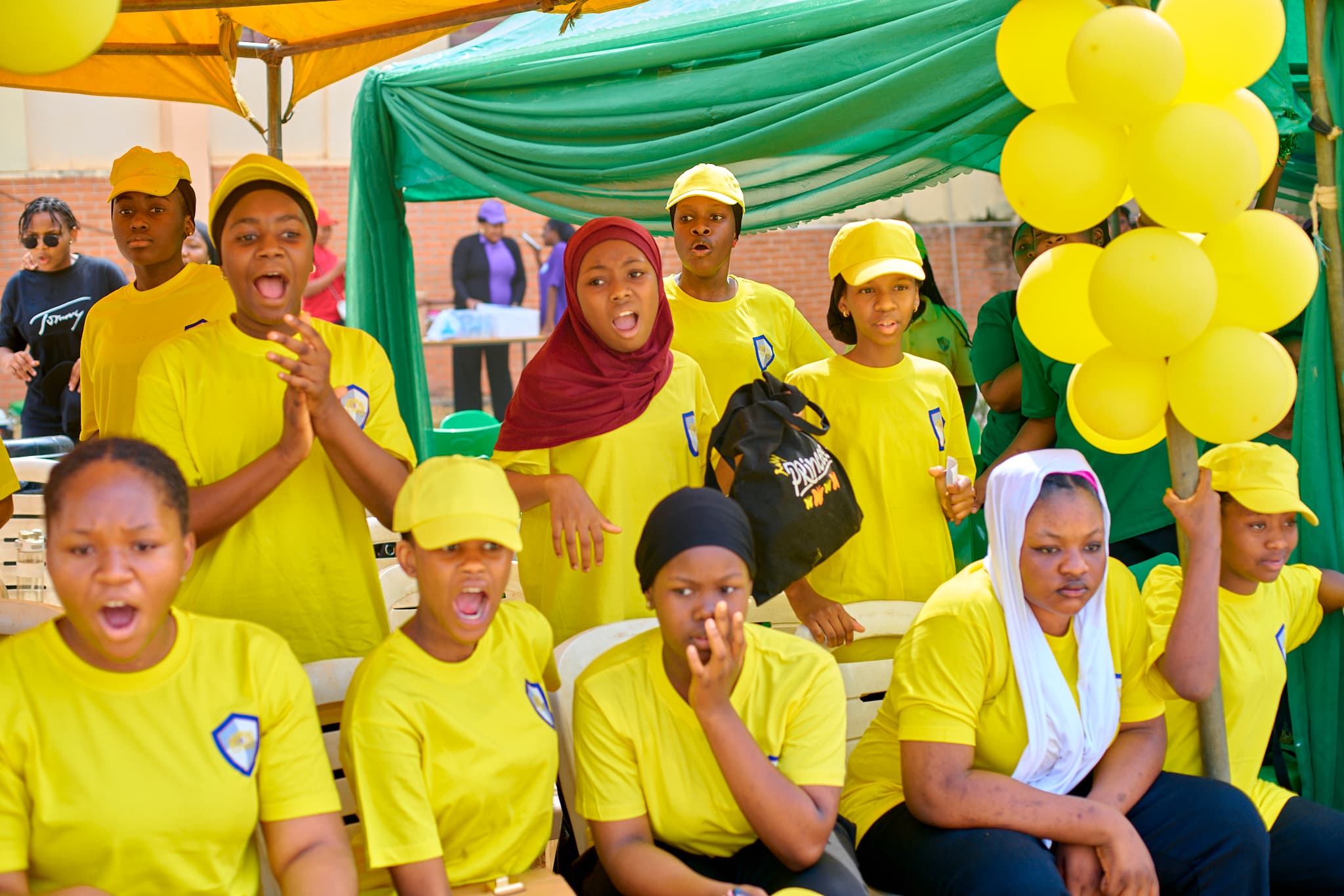 Students participating in sports day activities