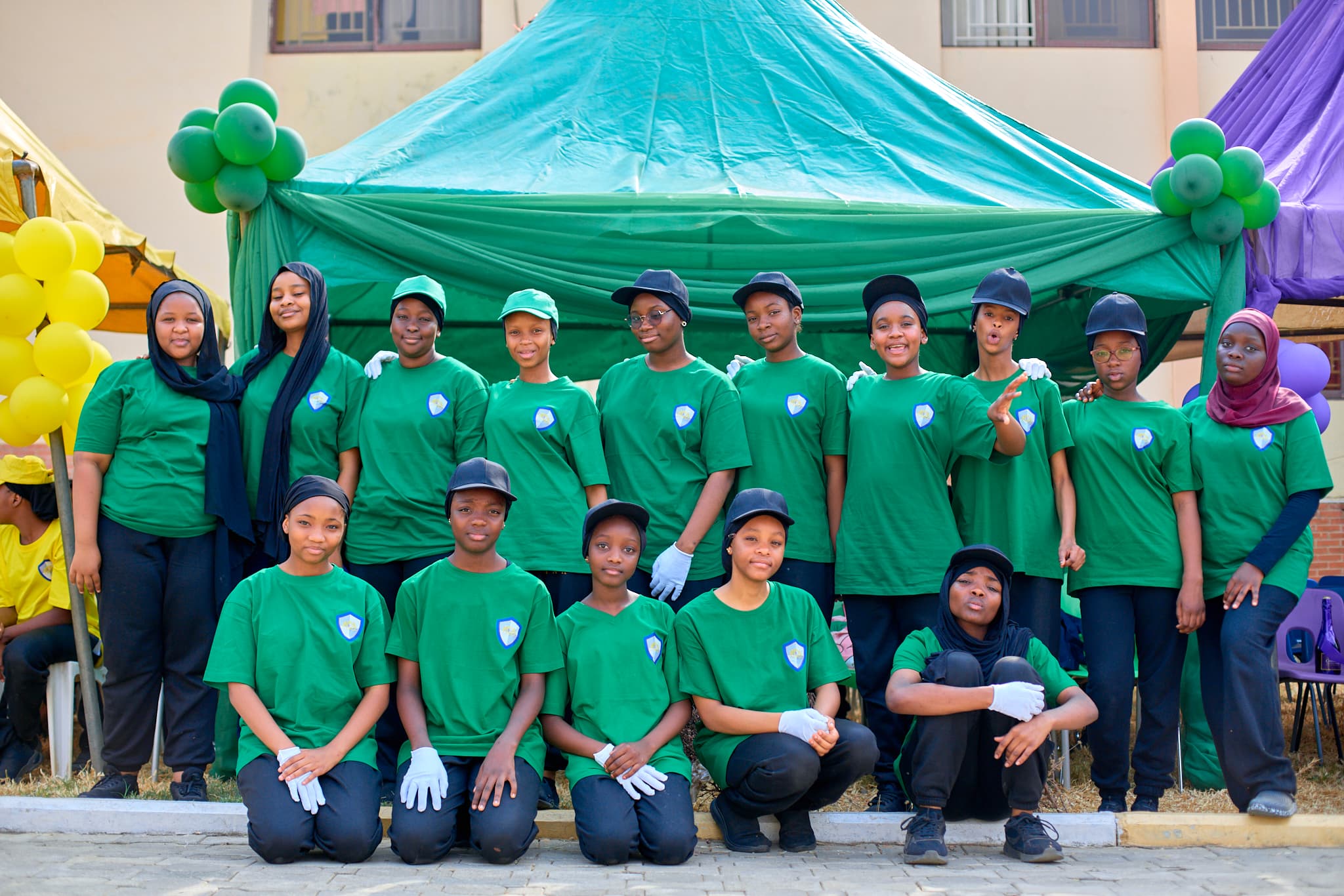 Students participating in sports day activities
