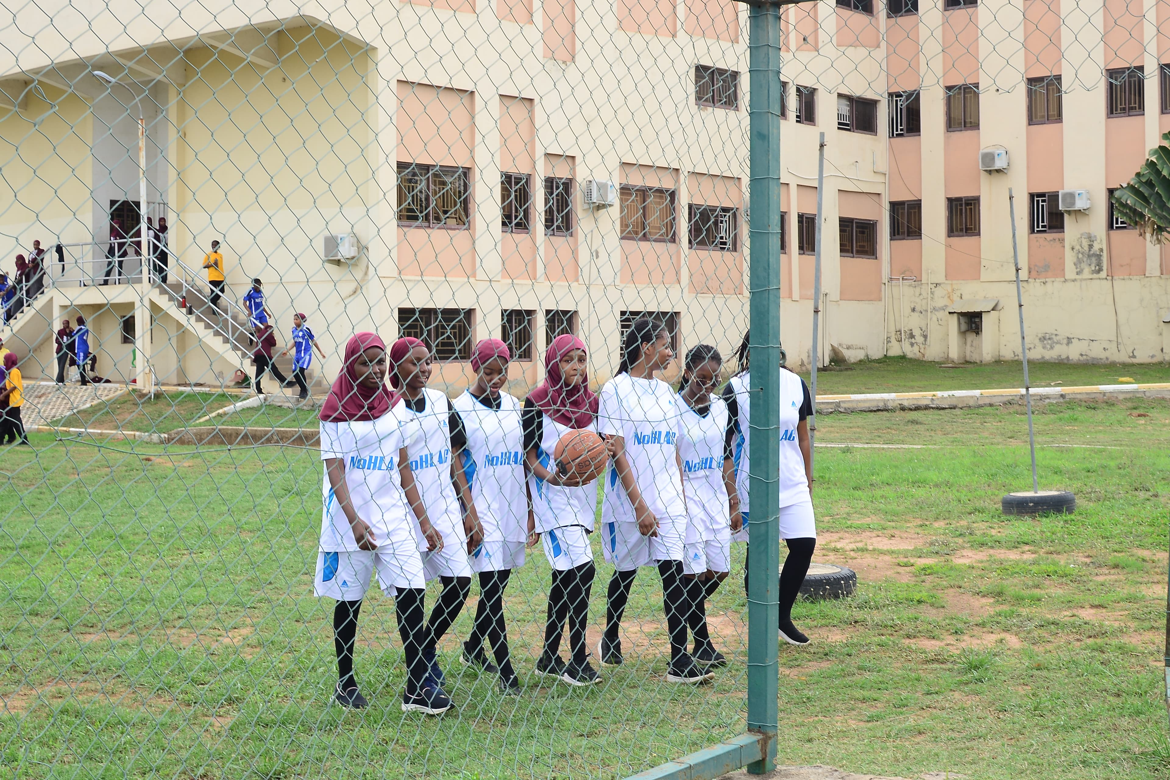 Students participating in sports day activities