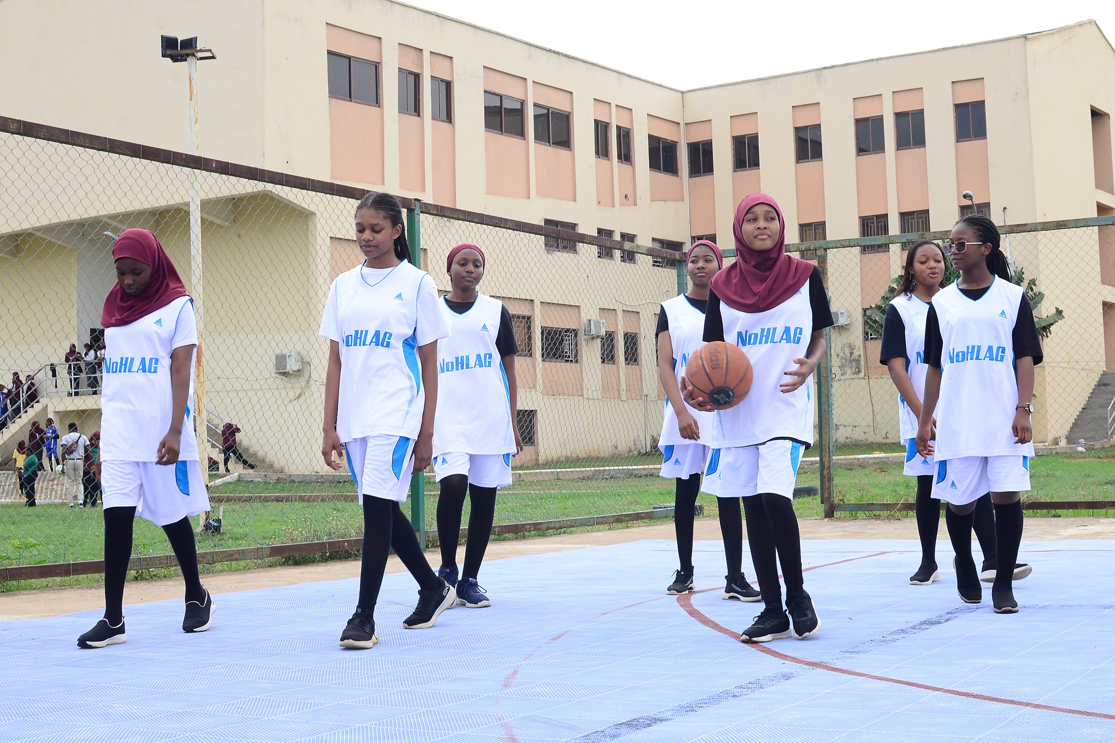 Students participating in sports day activities