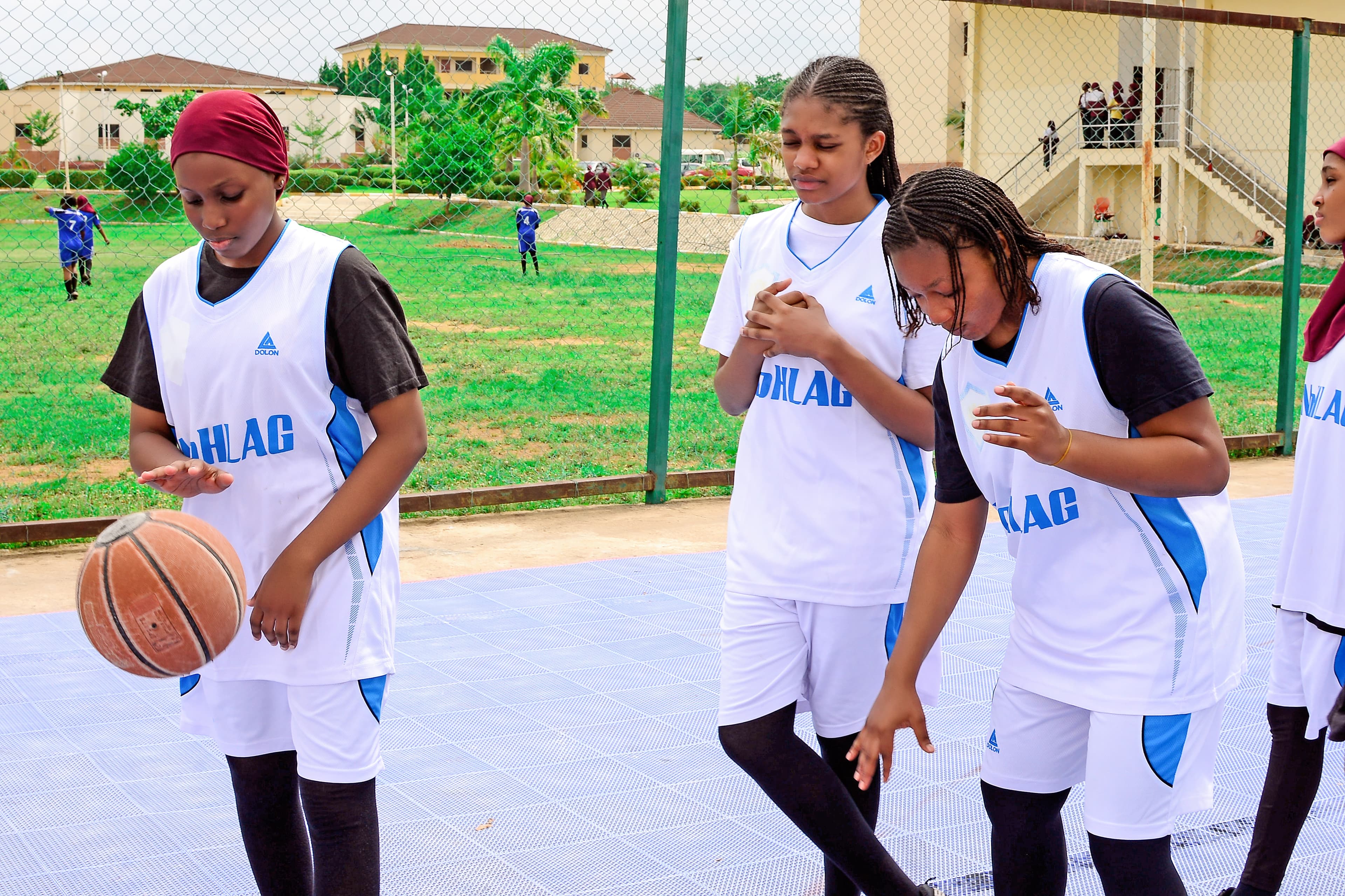 Students participating in sports day activities