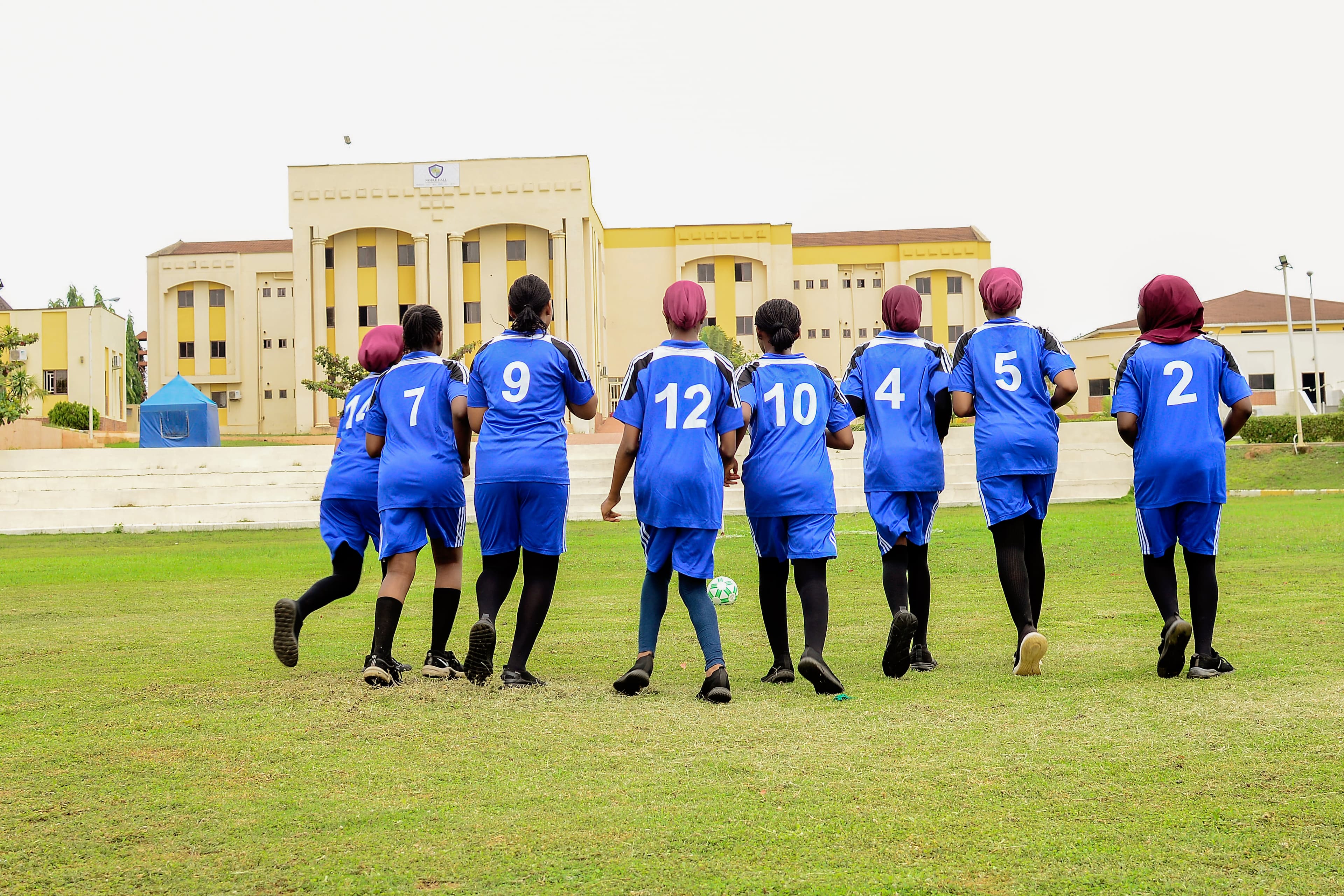 Students participating in sports day activities